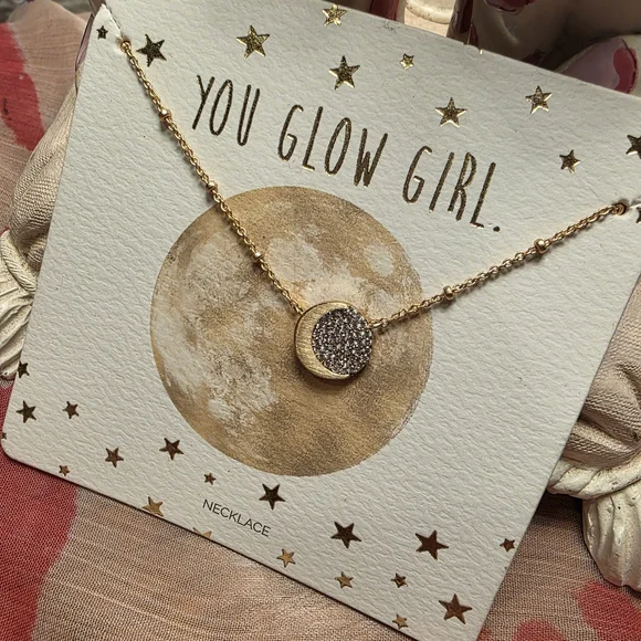 Francesca's Collections Gold Crescent Necklace - Picture 2 of 3